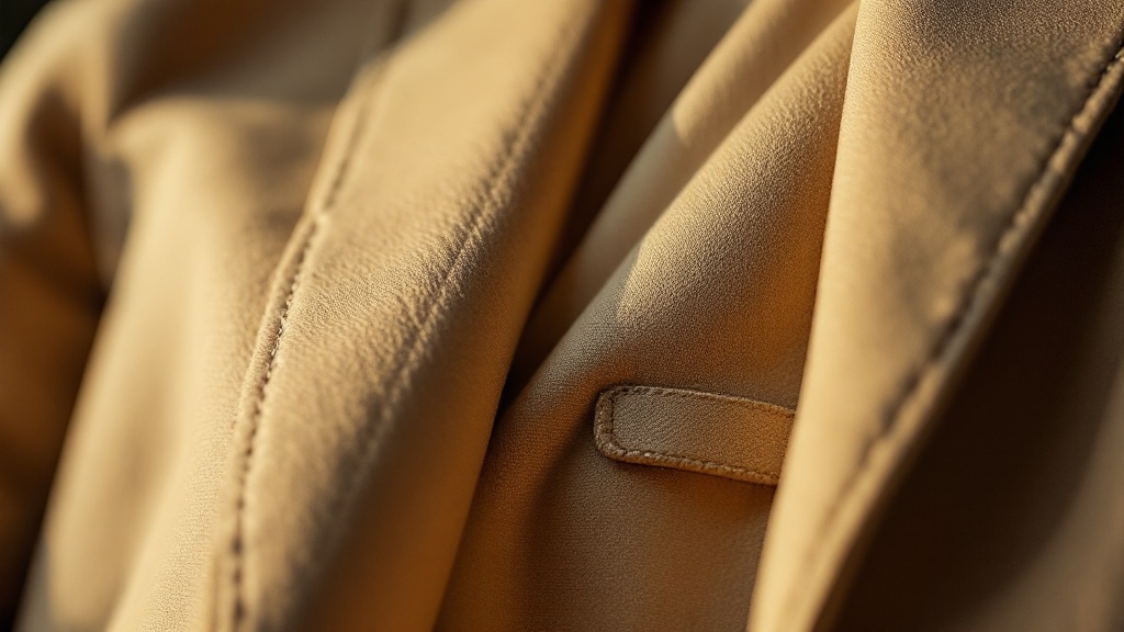 Close-up of tailored jacket interior showing bound seam allowances and lining attachment