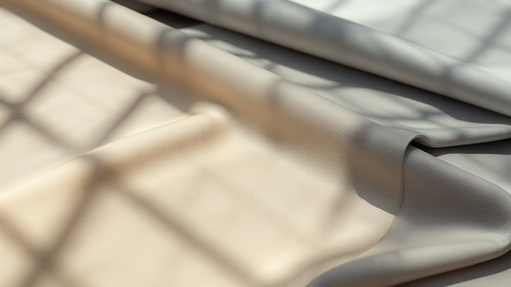 Printed polyester fabric panels with full-coverage colour design laid flat before assembly