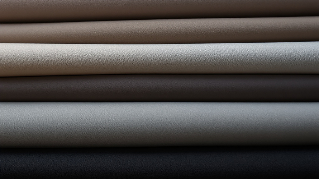 Close-up rolls of stretch swimwear fabric stacked in a textile warehouse