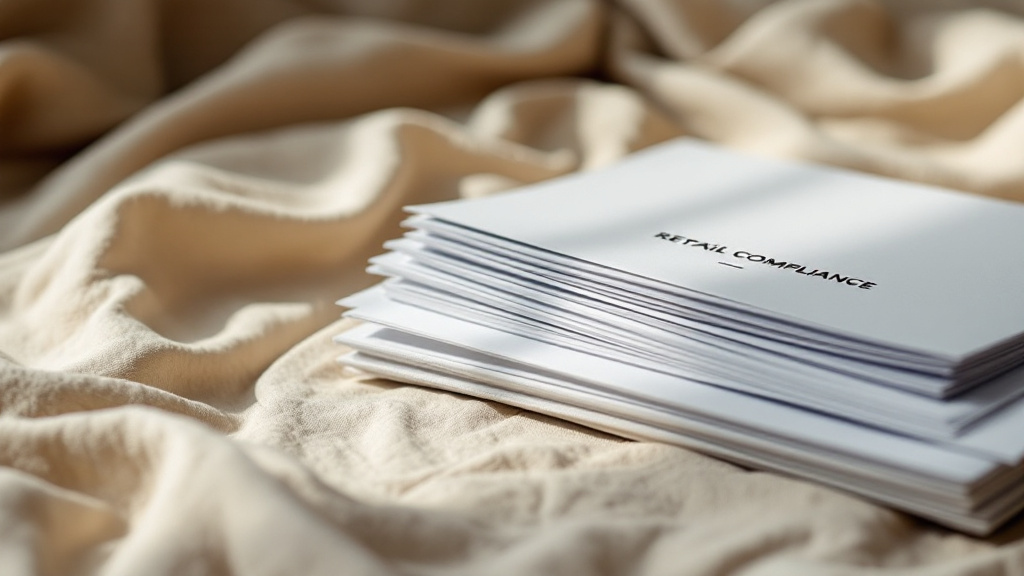 Stack of retail vendor compliance manuals and shipping documentation forms on a desk